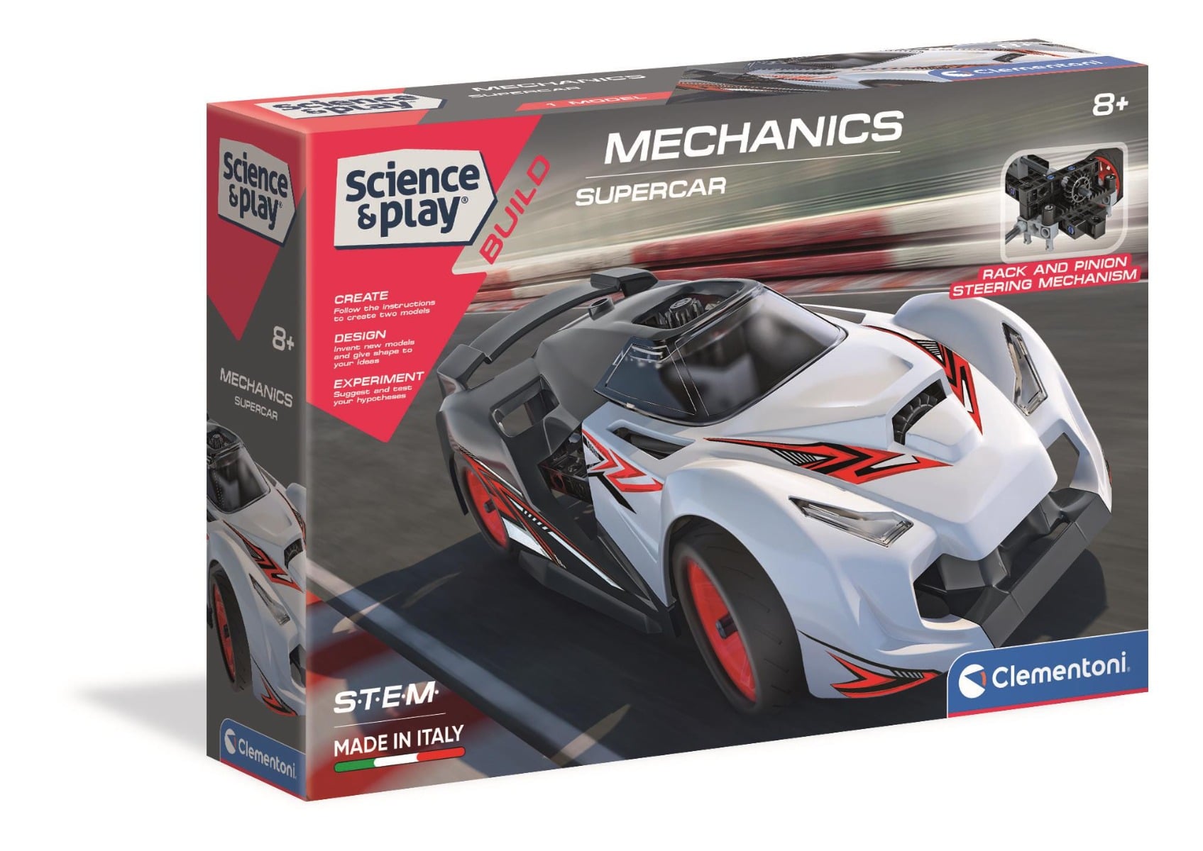 Kit Construcție Mașină de Curse Clementoni