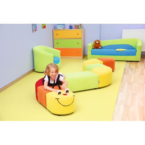 Puf Omida Portocaliu Moje Bambino - Compact & Funcțional - imagine 5