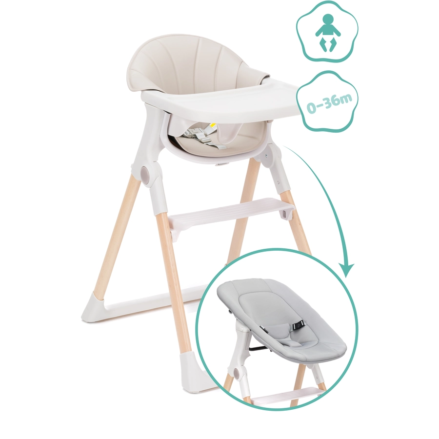 Scaun de masa Fillikid Noah 2 in 1, Crem - imagine 2