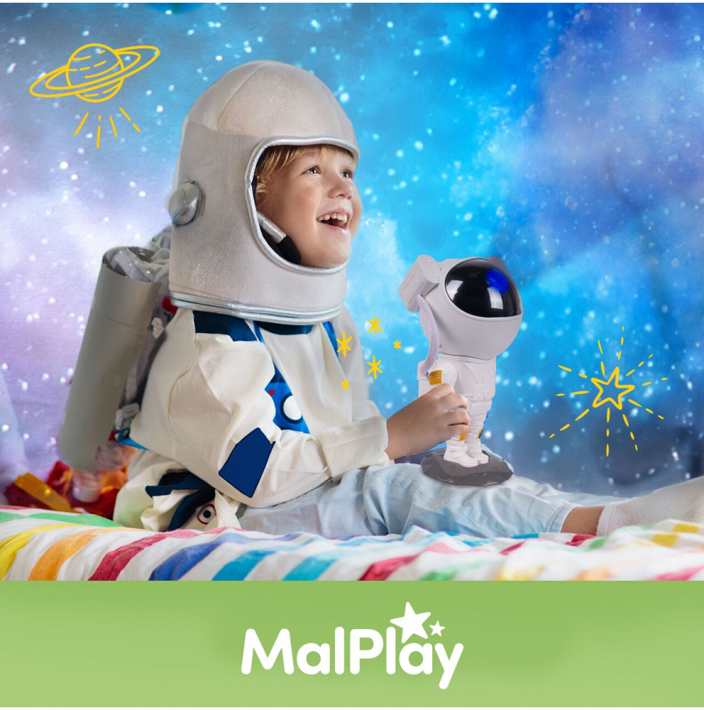 Malplay Astronaut Proiector LED 8 Moduri Veghe - imagine 8