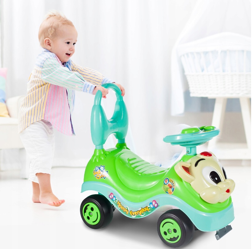 Mașinuță Malplay Kitty Green, fără pedale, cu spătar - imagine 13