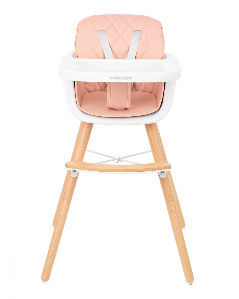 Scaun de masa Kikkaboo Woody Pink, Reglabil - imagine 5
