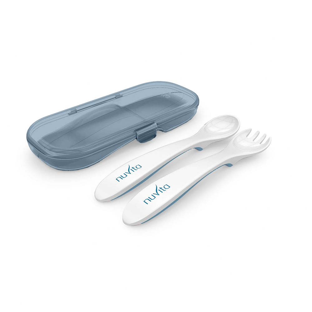Tacamuri de calatorie Nuvita Easy Eating - Albastru - imagine 2