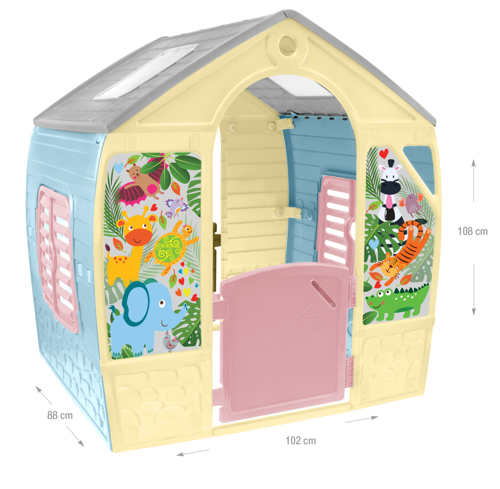Casuta Mochtoys Happy House - Roz Pastel