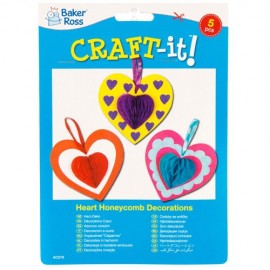 Inimioare Fagure Decorative Baker Ross | Set 5 Buc - imagine 2