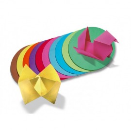 Set 500 coli Hartie Origami Rotunda 15cm Folia - imagine 2