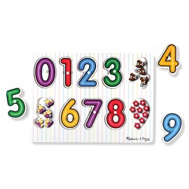 Puzzle Lemn Cifre Melissa & Doug | Educativ - imagine 3