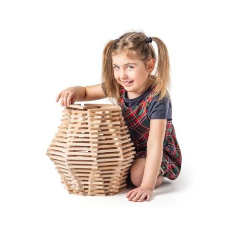 Caramizi Lemn 200buc Woodyland | Dezvoltare Creativitate - imagine 3