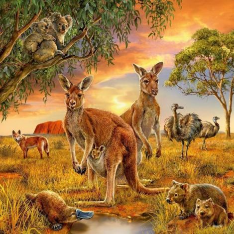Puzzle Ravensburger Animale Pământului - 3x49 piese - imagine 2