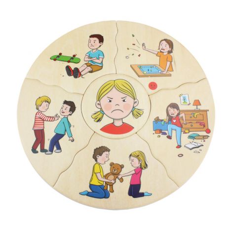 Joc educativ Beleduc Humanico Emotii, Lemn - imagine 3