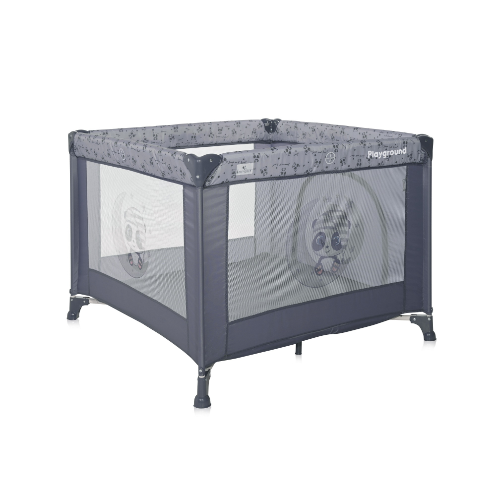 Tarc joaca Lorelli Cool Grey Pandas, 100x100cm - imagine 6