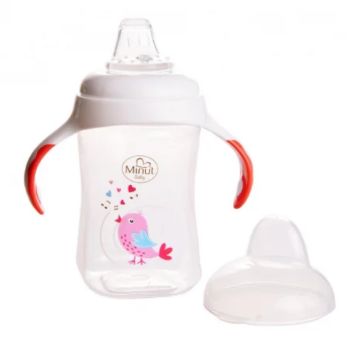 Cana Minut Baby 300ml Roz cu Manere