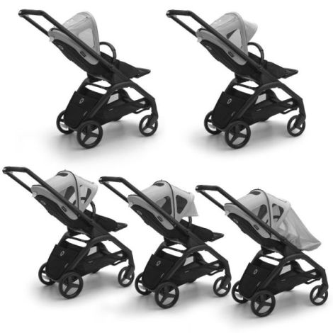 Capotina Bugaboo Dragonfly Misty Grey cu plasa insecte - imagine 2