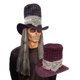 Pălărie Skull Catifea cu Pânză de Păianjen | Widmann Italia