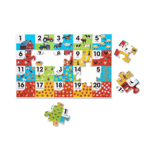 Puzzle Podea Melissa & Doug Numără Animalele - imagine 2