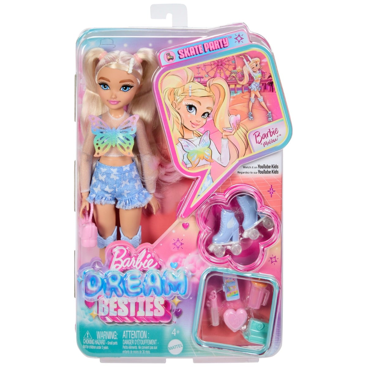 Papusa Barbie Dream Besties Malibu Skate Party