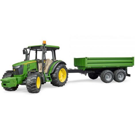 Bruder Tractor John Deere cu Remorcă Basculabilă - imagine 2