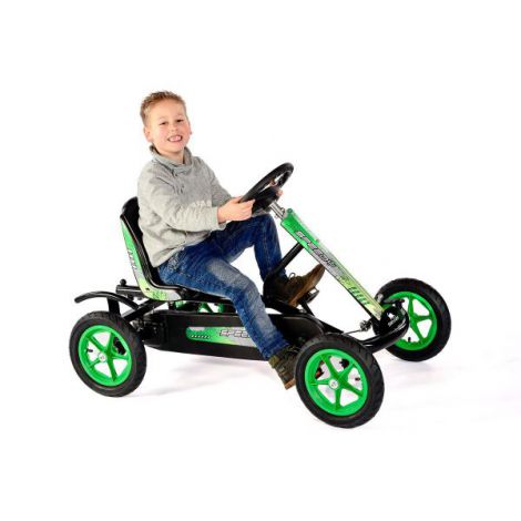 Dino Cars Speedy BF1 Kart Pedale Negru-Verde - imagine 5