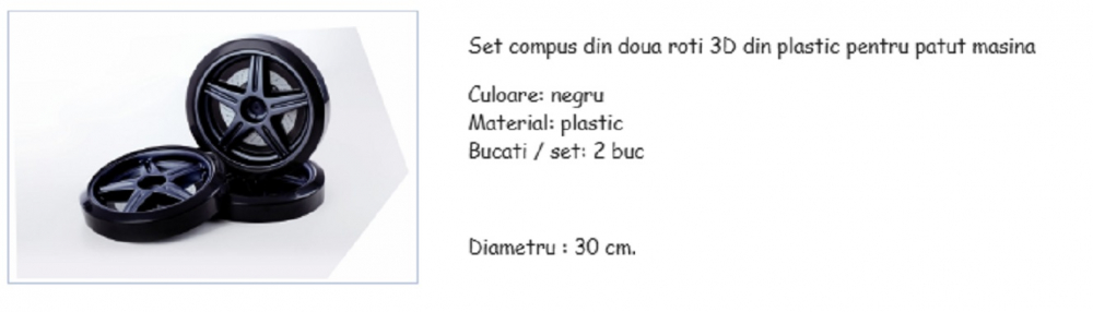 Set 2 Roti 3D Mebelev pentru Pătuț Auto