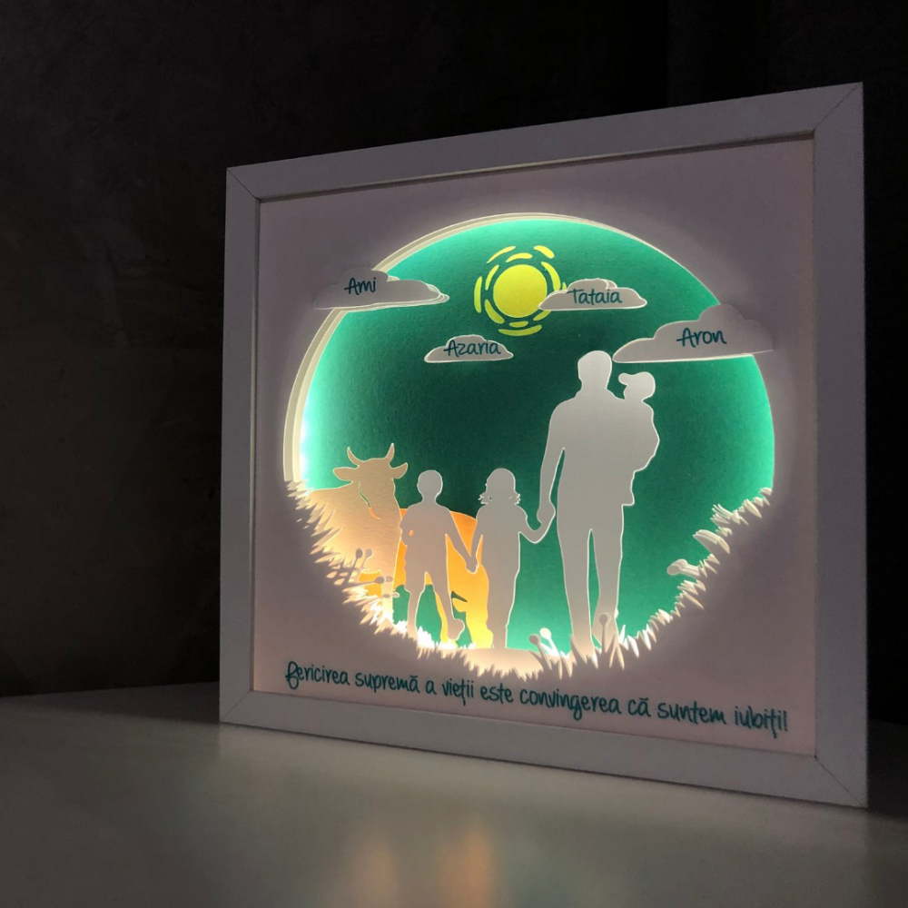 Tablou Luminos Părinți și Copii | Noorhandmadeatelier