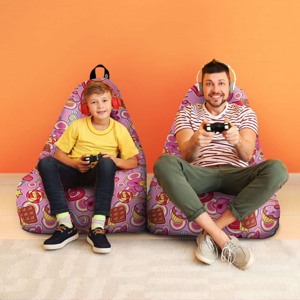 Fotoliu Puf Chill XL Updeco Roz, Relaxare Supremă - imagine 4