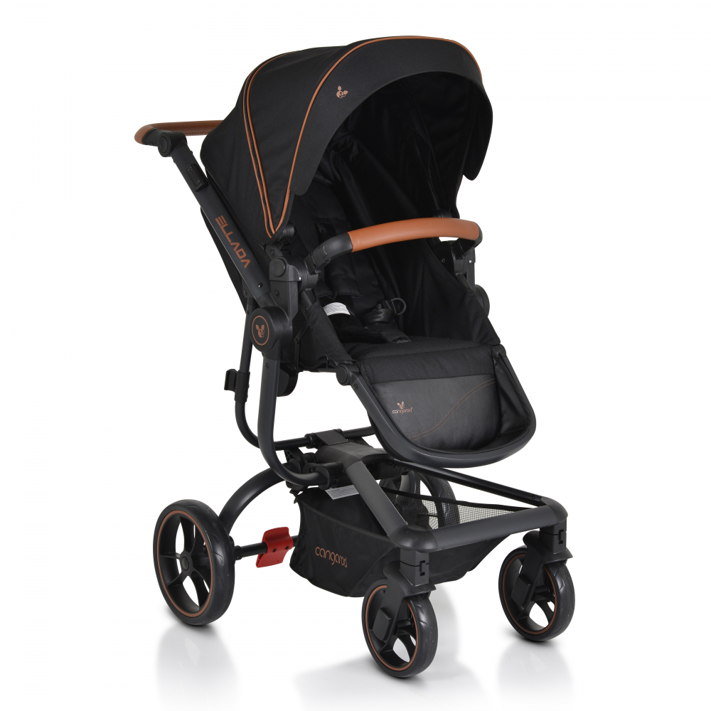 Cărucior Modular 2în1 Cangaroo Ellada Black