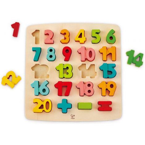 Hape Puzzle Matematica Chunky 1-20, Lemn