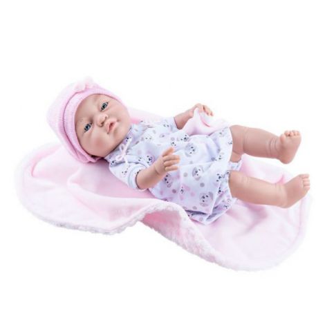 Păpușă Bebita cu păturică roz, Paola Reina, 45 cm