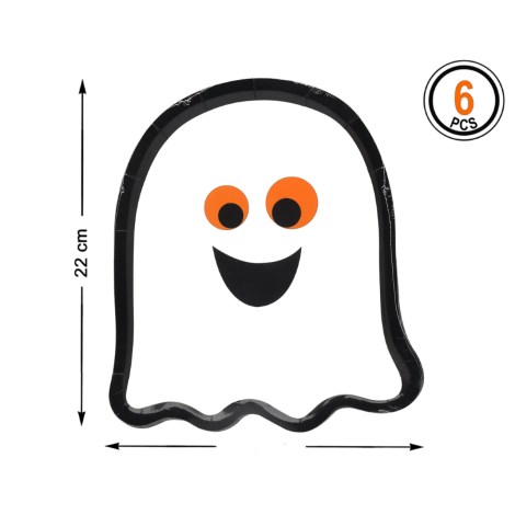 Farfurii Fantoma Atosa Halloween 6buc - imagine 2