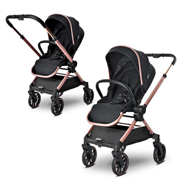 Carucior Lorelli Reya 2in1 Aluminiu Negru - imagine 3
