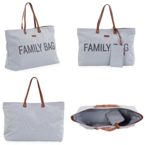 Geanta Childhome Family Bag Canvas Gri | Practică - imagine 2