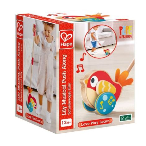 Hape Pasarea Muzicala Lily - Jucarie de Impins - imagine 4
