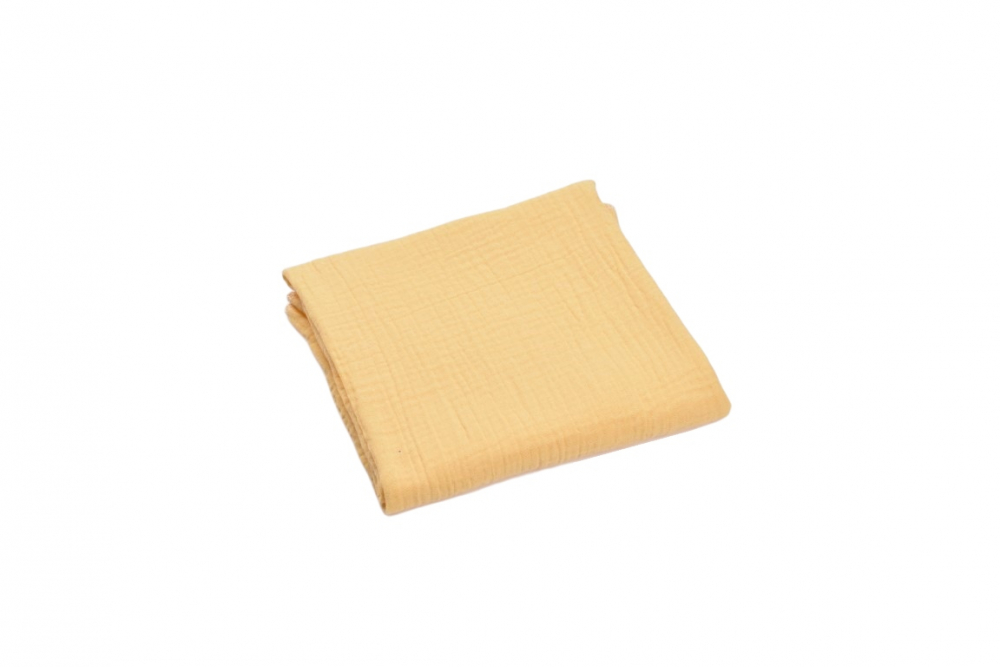 Muselina Bumbac Organic Galben 80x80 cm - Confort Family - imagine 2