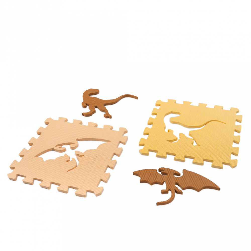 Covoras Puzzle Spuma Dinozaurs Ikonka 36 Piese - imagine 3