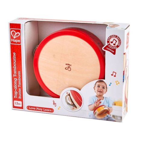 Tamburina Hape din lemn - Jucarie educativa - imagine 4