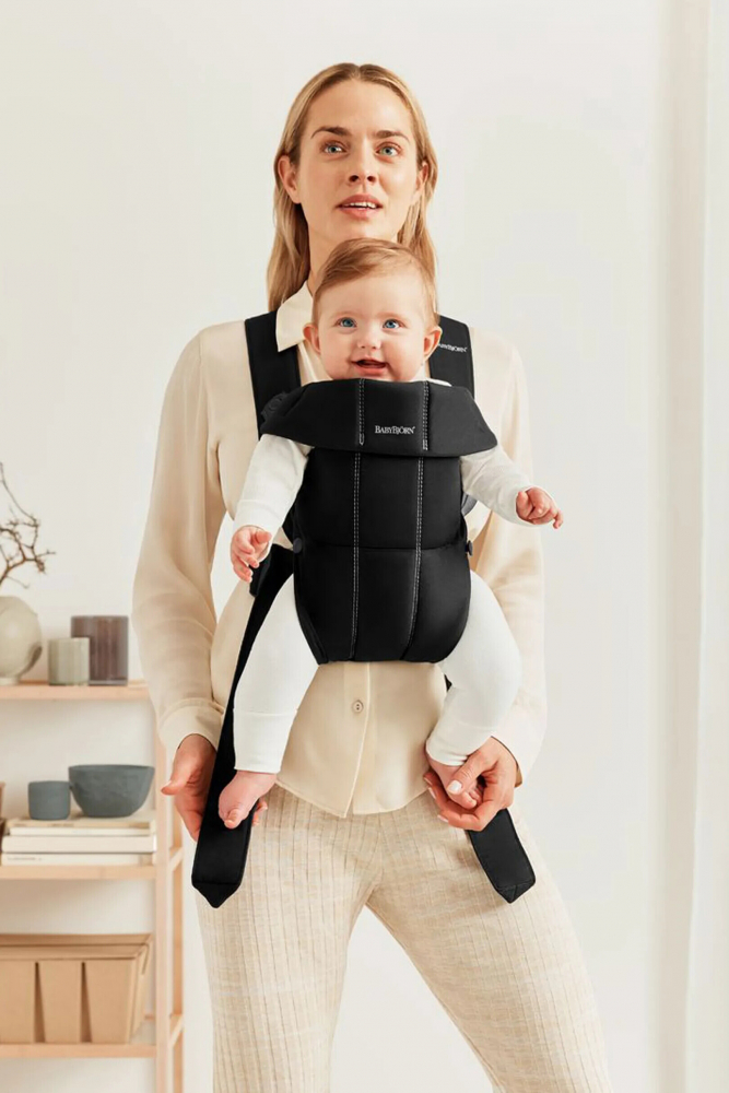 Marsupiu BabyBjorn Mini Black, Anatomic - imagine 8