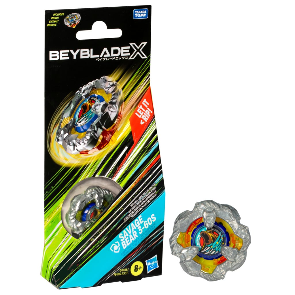 Beyblade X Savage Bear 3-60S - Spinner Atac și Apărare
