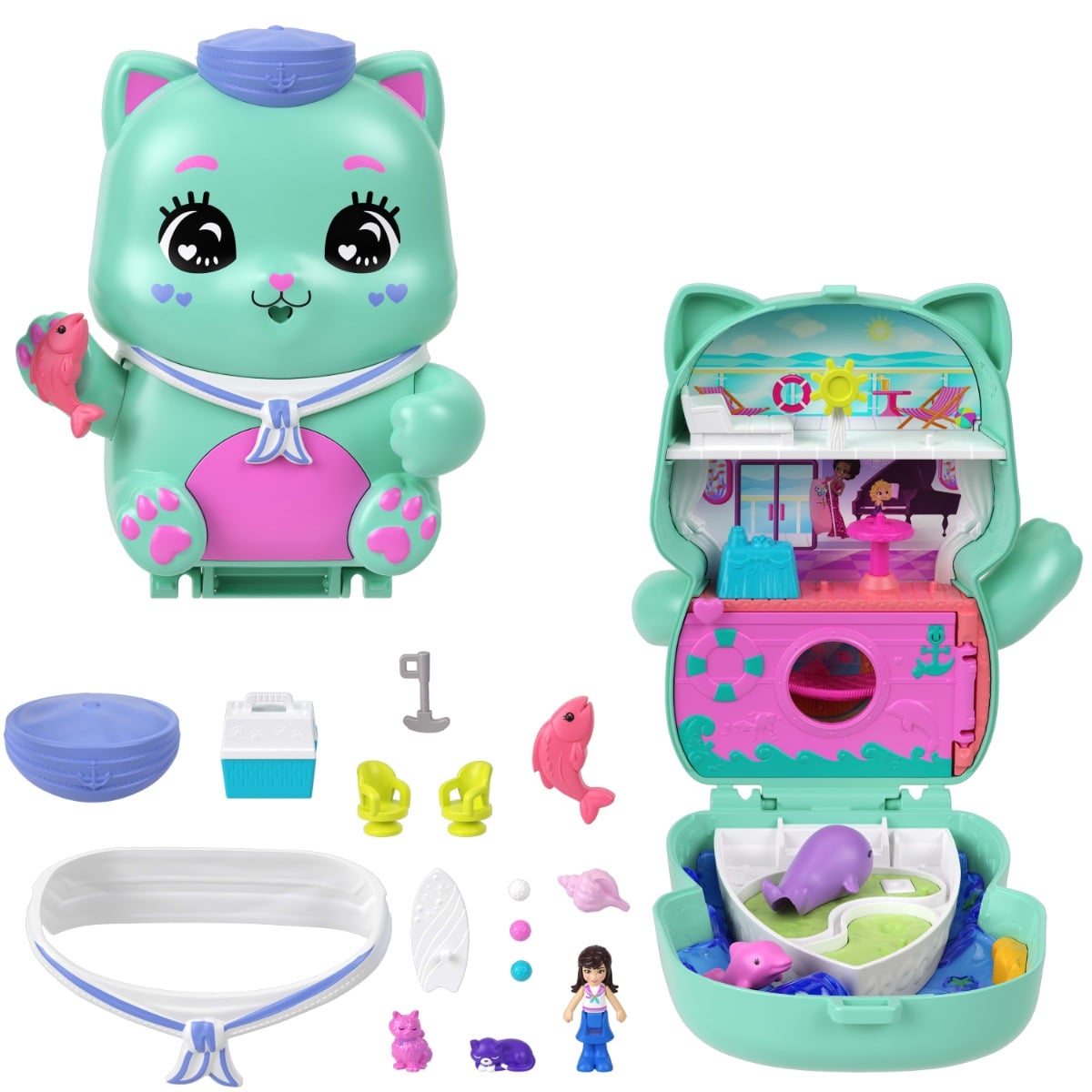 Set Polly Pocket Sailor Kitten, gentuta joc