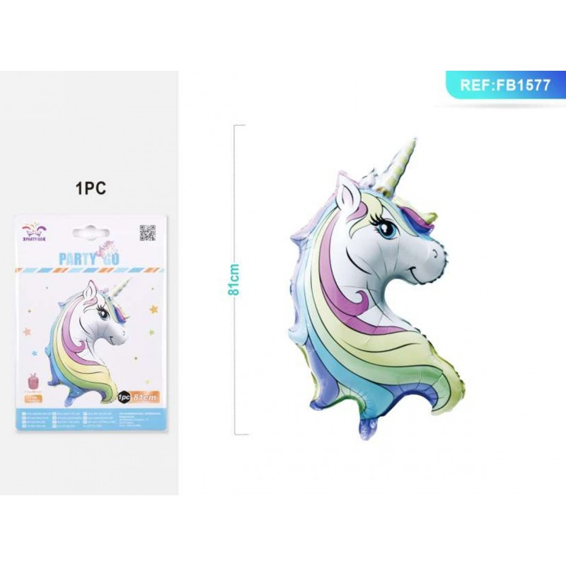Balon Unicorn PartyGo 81cm Mix Colorat
