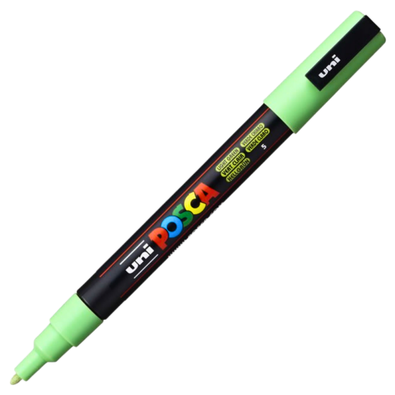 Marker Posca PC-3M Verde Deschis, Vârf Fin