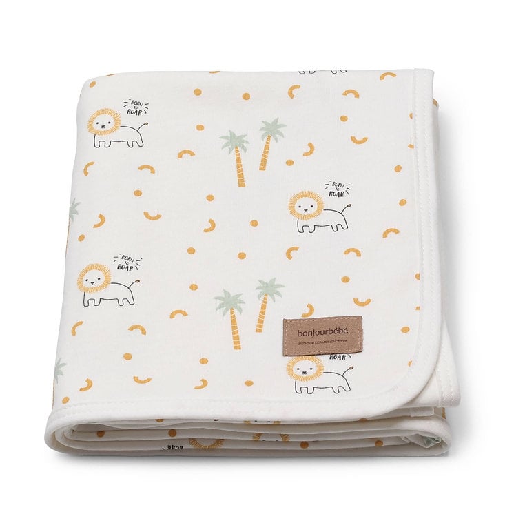 Paturica Bonjourbébé Jersey Mustard 65x80 - imagine 2