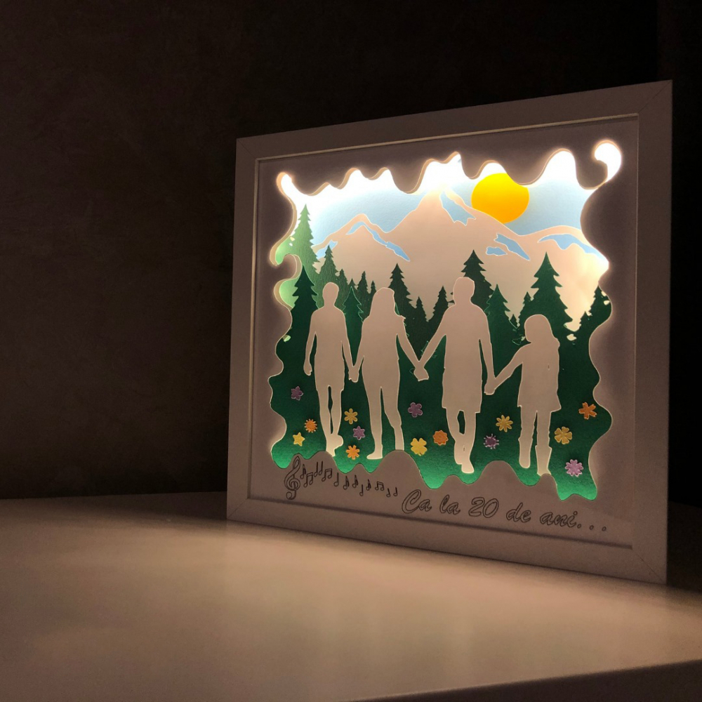 Tablou Luminos Părinți și Copii | Noorhandmadeatelier