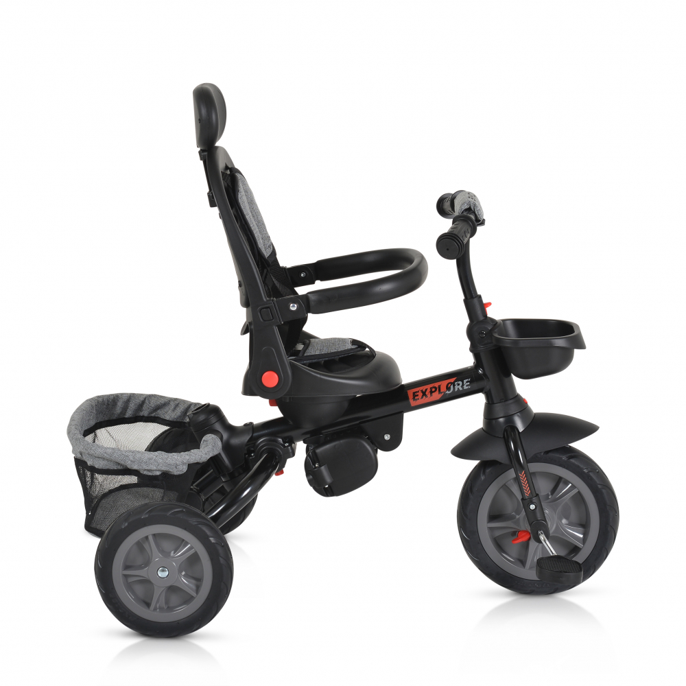 Tricicleta Byox Explore Grey, Pliabila cu Scaun Rotativ - imagine 10