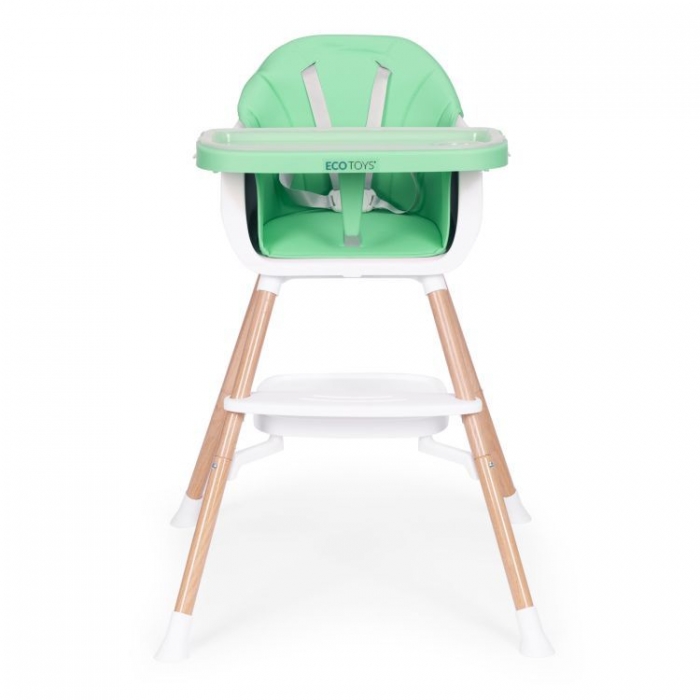 Scaun masă 2-in-1 Ecotoys Verde multifuncțional - imagine 2