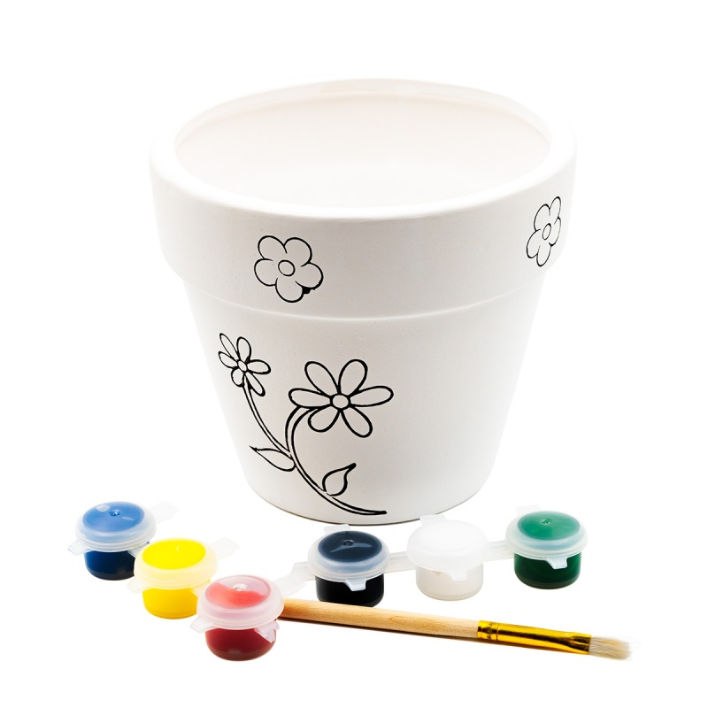 Set Pictat Ghiveci Colorart, 6 Culori, 11x12 cm