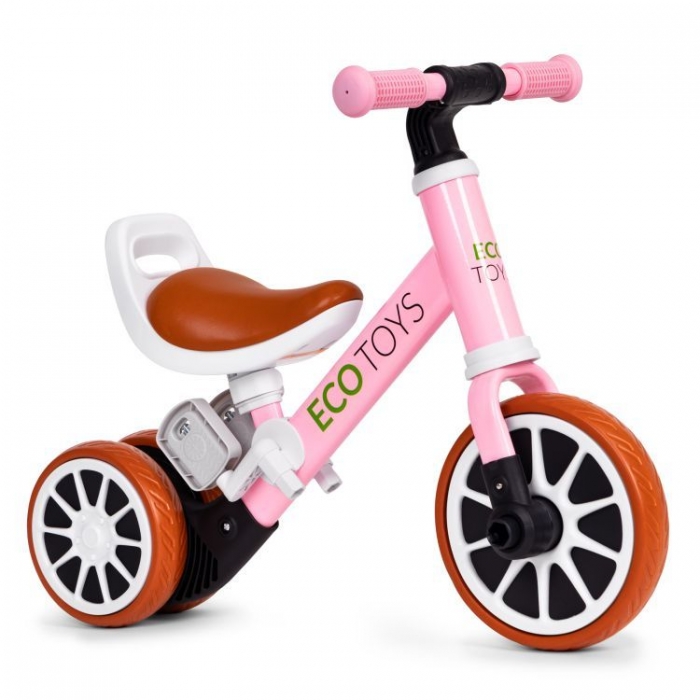 Bicicleta 2in1 Ecotoys Roz | 2-6 Ani - imagine 5