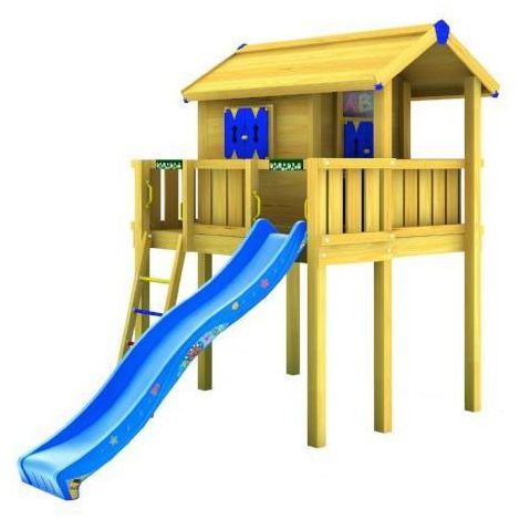 JungleGym Playhouse XL cu Tobogan 3m - imagine 4
