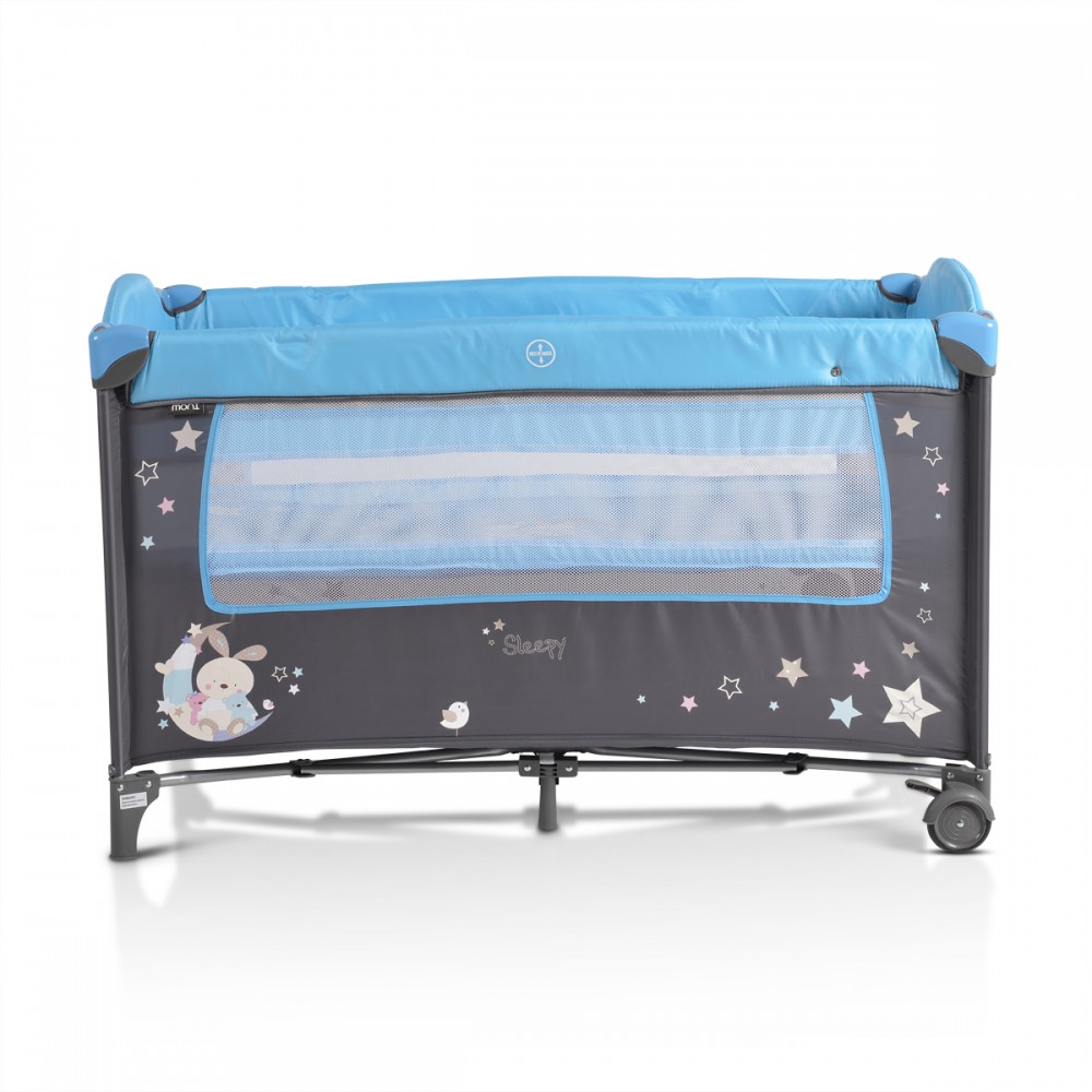 Patut Pliabil Moni Sleepy 2in1 Calatorie Blue - imagine 2