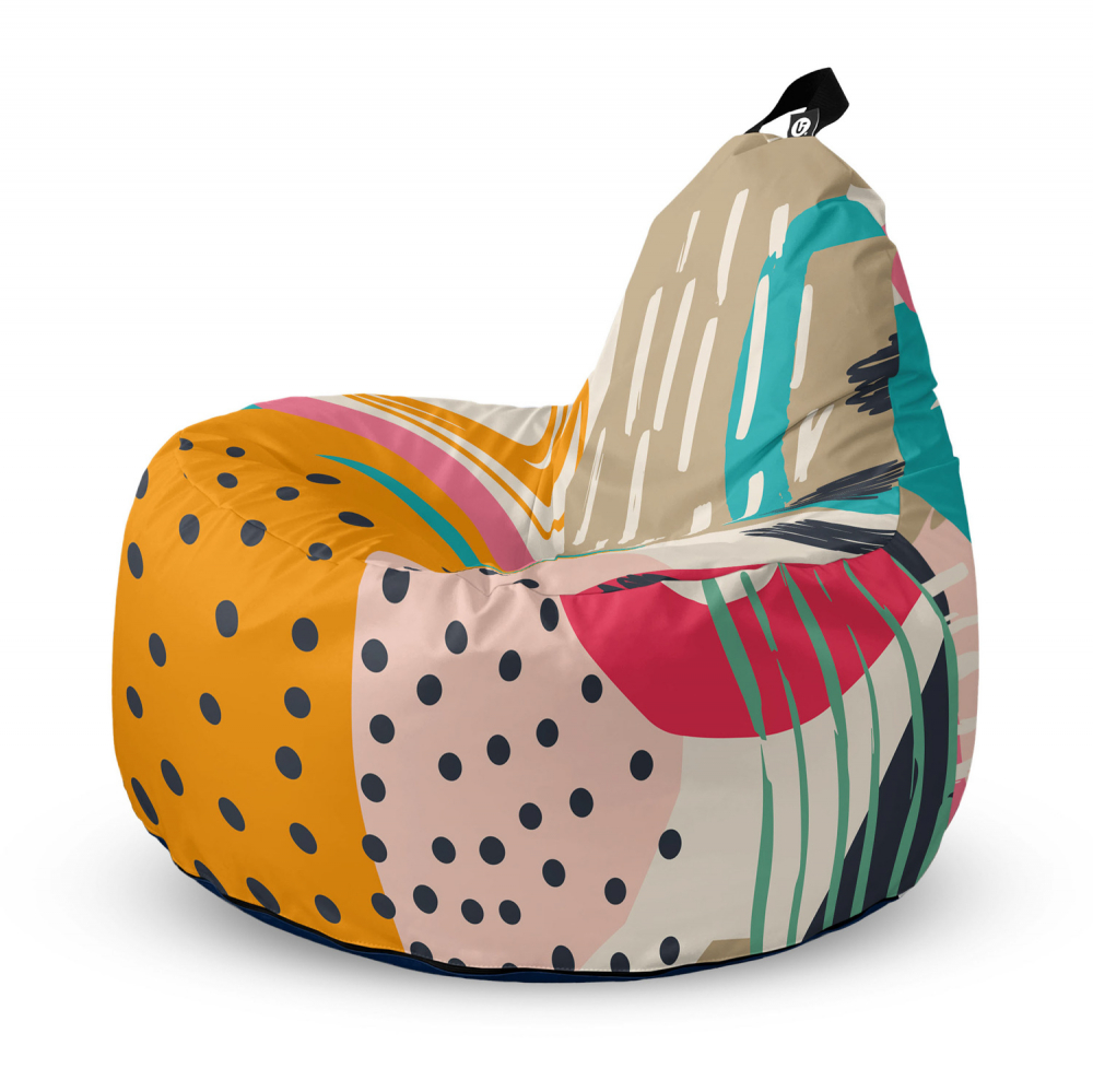 Fotoliu Puf Updeco Big Chill Abstract Passionfruit - imagine 5