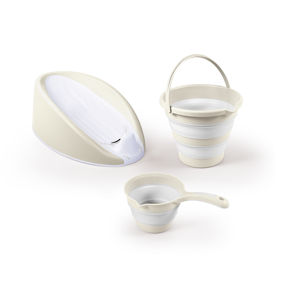 Set 3 in 1 Cadita Bej Dolu - Confort și Siguranță